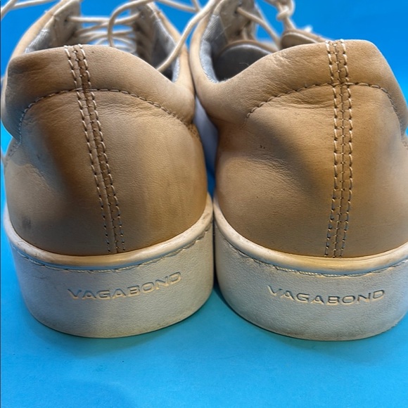 Vagabond Beige Leather Sneakers, size 9 women - Picture 6 of 8